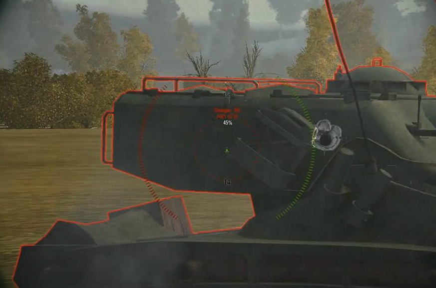 Зоны пробития AMX 13 75